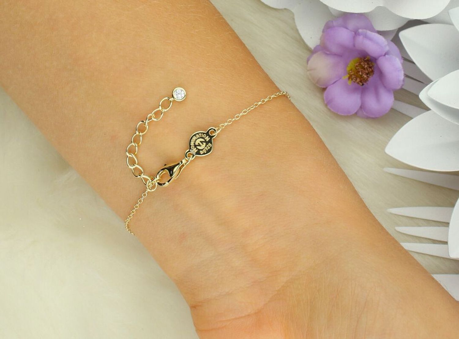 Bransoletka Nomination Italy Petit Sparkle 242300 042 – srebrna pozłacana z motylkiem, cyrkonie.jpg